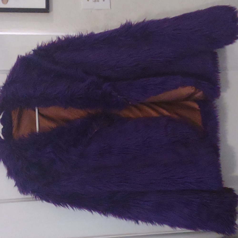 Purple Faux Fur Jacket